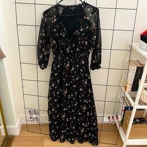 Madewell floral midi dress